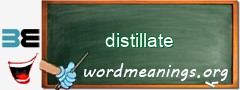 WordMeaning blackboard for distillate